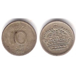 (823) Suecia. 1961. 10 Ore (MBC-) (Plata)