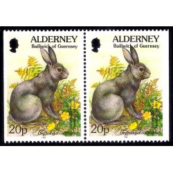 Alderney. 1998. 20 Penny (x2) (Nuevo) Flora y Fauna. Procedente de Carnet