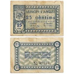Angles. 1937. 25 Céntimos (BC+/BC) Leve rotura en margen superior
