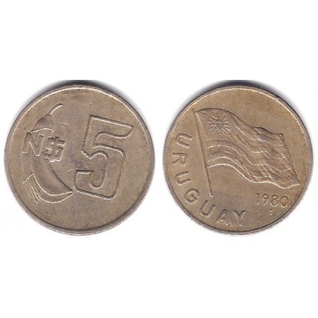 (75) Uruguay. 1980. 5 Nuevos Pesos (MBC)