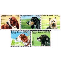Guinea-Bissau. 1988. Serie de 5 Valores (Usado) Fauna. Perros Domésticos
