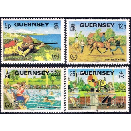 Guernsey. 1981. Serie Completa (Nuevo) Año Internación del Minsuválido