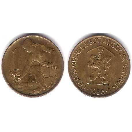 (50) Checoslovaquia. 1986. 1 Korun (EBC)