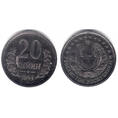 (5) Uzbekistán. 1994. 20 Tiyin (EBC)
