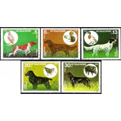 Bulgaria. 1985. Serie de 5 Valores (Usado) Fauna. Perros de Caza