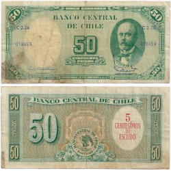 (126b) Chile. 1960-61. 5 Centesimos de Escudo (BC) Manchas