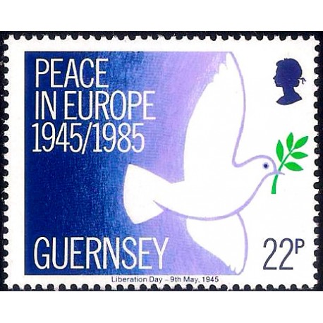 Guernsey. 1985. 22 Penny (Nuevo) 40 Aniversario de la Liberación de la Isla