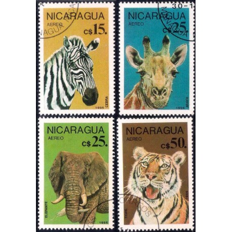Nicaragua. 1986. Serie de 4 Valores (Usado) Fauna