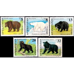 Bulgaria. 1988. Serie de 5 Valores (Usado) Fauna. Osos