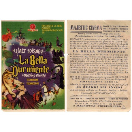 La Bella Durmiente. 1961. Majestic Cinema. Pequeñas roturas en márgenes