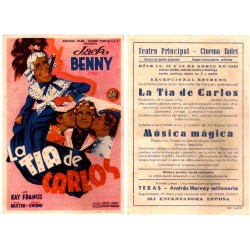 La Tía de Carlos. 1945. Teatro Principal, Cinema Bolet