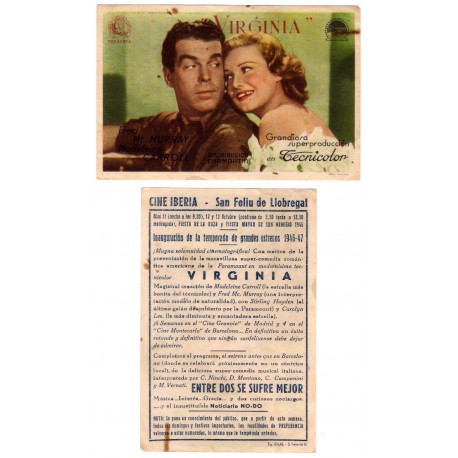 Virginia. 1946. Cine Iberia, San Feliu de Llobregat