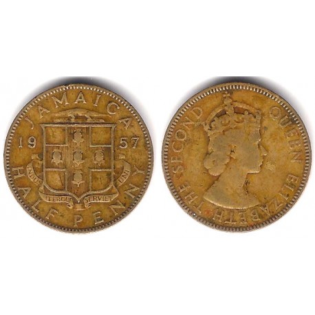 (36) Jamaica. 1957. Half Penny (BC)