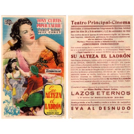 Su Alteza el Ladrón. 1952. Teatro Principal Cinema