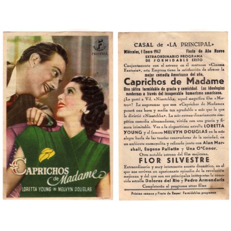 Caprichos de Madame. 1947. Casal de La Principal