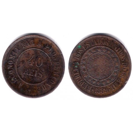 (491) Brasil. 1889. 40 Reis (MBC-)