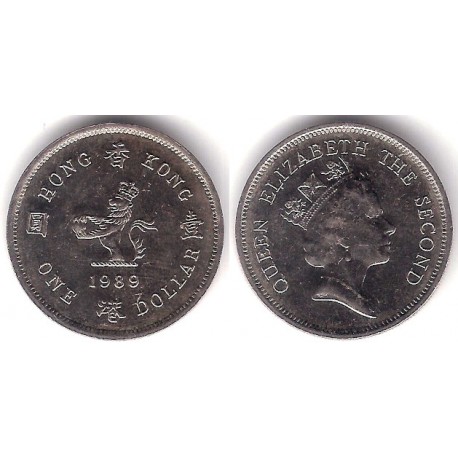 (63) Hong Kong. 1989. 1 Dollar (EBC)