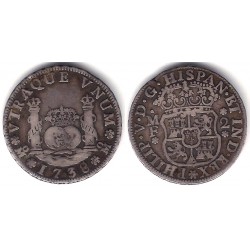 Felipe V. 1738. 2 Reales (EBC-) (Plata) Ceca de Mejico MF