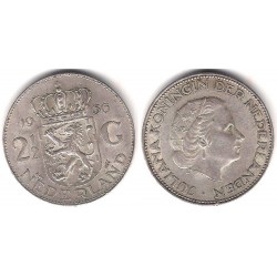 (185) Países Bajos. 1966. 2½ Gulden (MBC) (Plata)