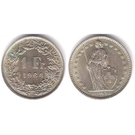 (24) Suiza. 1964(B). 1 Franc (SC) (Plata)
