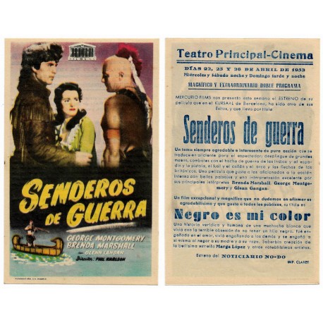 Senderos de Guerra. 1953. Teatro Principal Cinema