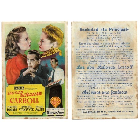 Las Dos Señoras Carroll. 1951. Sociedad La Principal