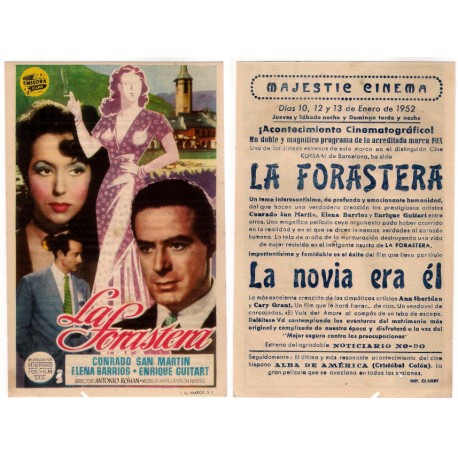 La Forastera. 1952. Majestic Cinema