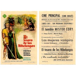 El Tesoro de los Nibelungos. 1964. Cine Principal, Cine Bolet
