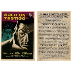 Solo un Testigo. 1961. Teatro Principal Cinema