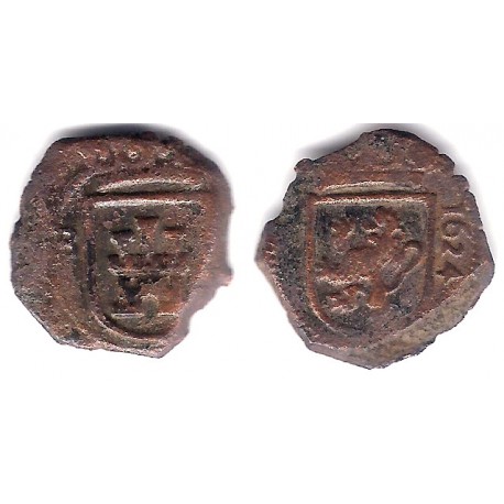Felipe IV. 1624. 8 Maravedi (BC+) Ceca de Burgos