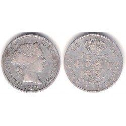 Isabel II. 1858. 4 Reales (BC+) (Plata) Ceca de Madrid