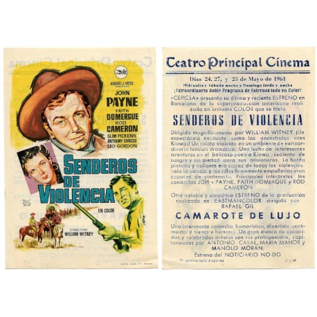 Senderos de Violencia. 1961. Teatro Principal Cinema