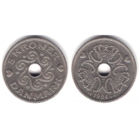 (869.1) Dinamarca. 1994. 5 Kroner (MBC)