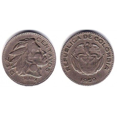 (212.2) Colombia. 1959. 10 Centavos (MBC)