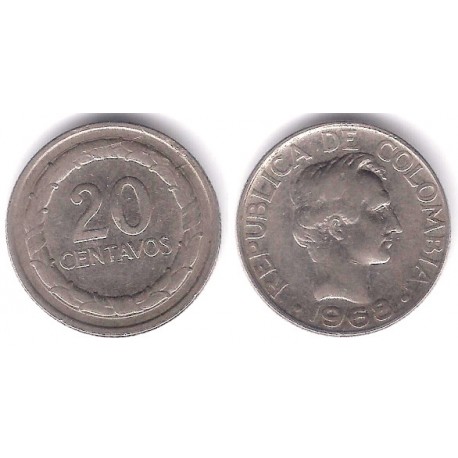 (227) Colombia. 1968. 20 Centavos (MBC)