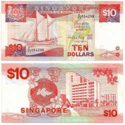 (20) Singapur. 1988. 10 Dollars (EBC)