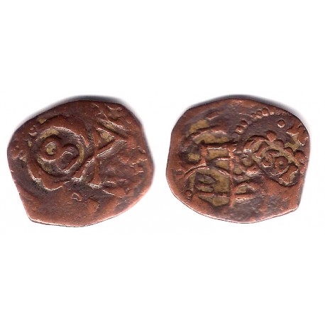 Felipe IV. Sin Fecha. 8 Maravedi (BC+) Ceca de Madrid. Resello en 8 y 1651