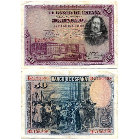 España. 1928. 50 Pesetas (MBC) Serie B