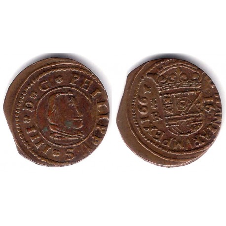 Felipe IV. 1664. 16 Maravedi (MBC+) Ceca de Segovia B