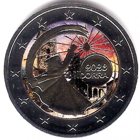 Andorra. 2023. 2 Euro (SC) Coloreada