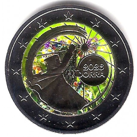 Andorra. 2023. 2 Euro (SC) Coloreada