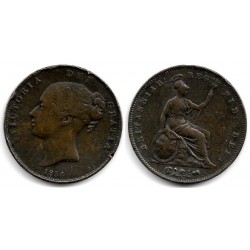(739) Gran Bretaña. 1854. 1 Penny (MBC-)