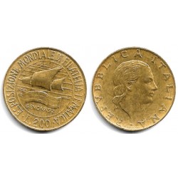 (151) Italia. 1992(R). 200 Lira (MBC)