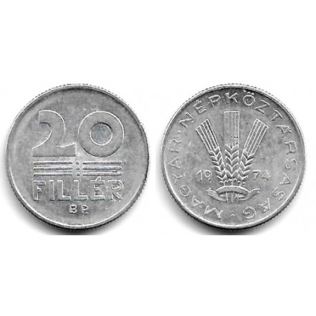 (574) Hungria. 1974. 20 Filler (MBC+)