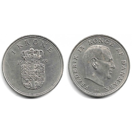 (851.1) Dinamarca. 1969. 1 Krone (MBC)