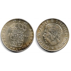 (826) Suecia. 1967. 1 Krona (EBC+) (Plata)