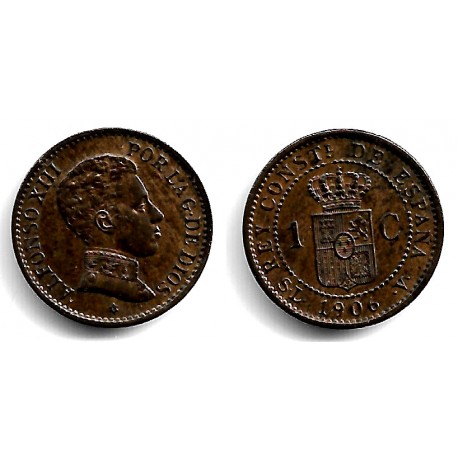 Alfonso XIII. 1906*(6). 1 Céntimo (SC-) Ceca de Madrid SL-V