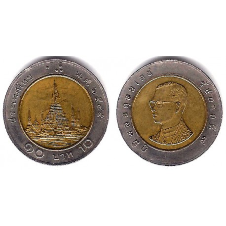 (Y227) Tailandia. 2002(2545). 10 Baht (MBC)