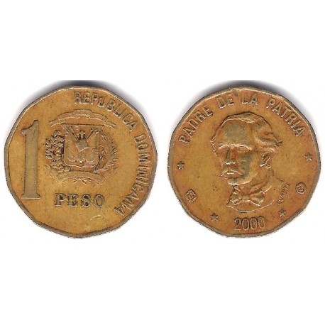 (80.2) República Dominicana. 2000. 1 Peso (MBC)