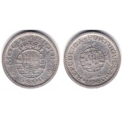 (84) Mozambique. 1960. 5 Escudos (MBC) (Plata)